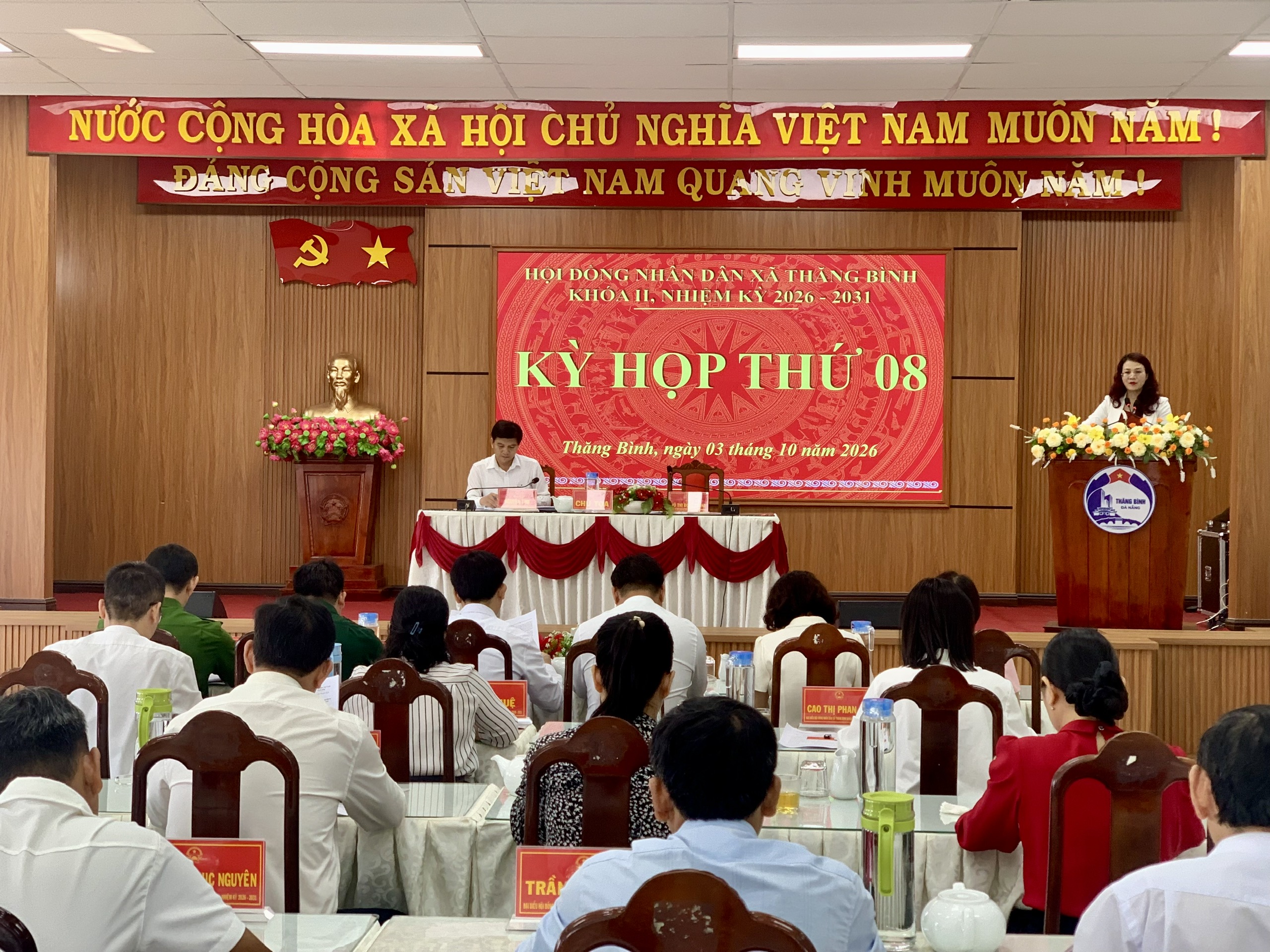 Hội đồng nhân dân xã Thăng Bình tổ chức kỳ họp thứ 8, khóa II, nhiệm kỳ 2026 - 2031