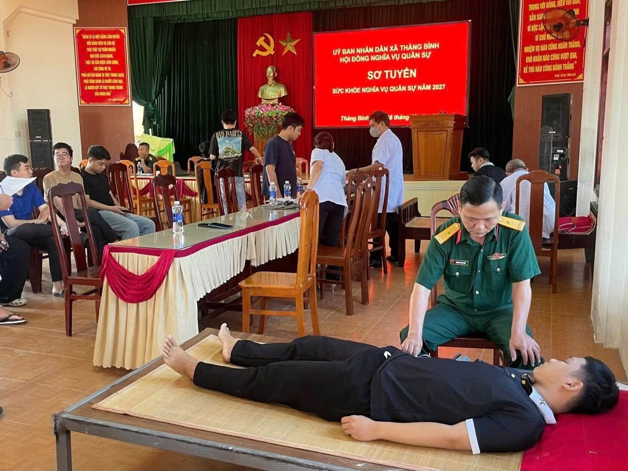Thăng Bình tổ chức khám sơ tuyển sức khỏe nghĩa vụ quân sự năm 2027