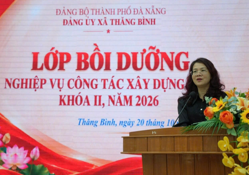 Đảng ủy xã Thăng Bình tổ chức lớp bồi dưỡng nghiệp vụ công tác xây dựng Đảng năm 2026