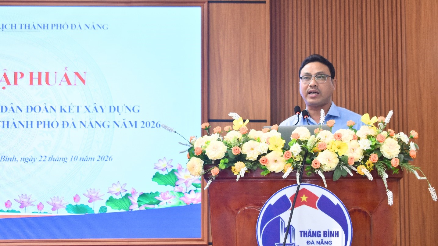 Tập huấn nghiệp vụ phong trào “Toàn dân đoàn kết xây dựng đời sống văn hóa” năm 2026 tại xã Thăng Bình